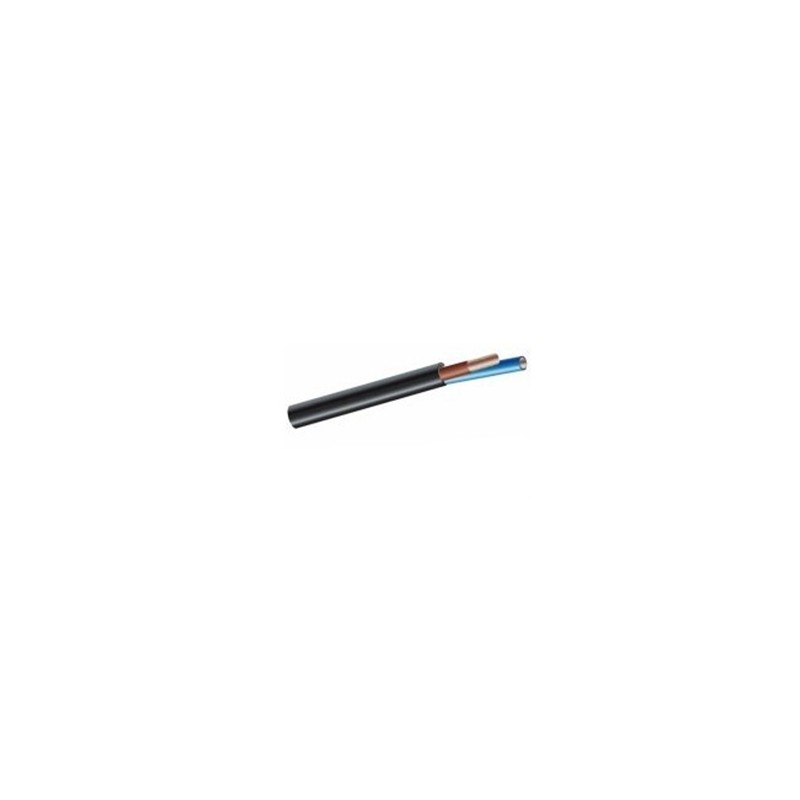 Flexibles gummiertes elektrokabel 2x1,5mmq schwarz schwarz