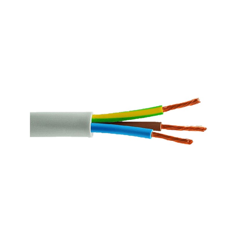 Câble électrique en caoutchouc 3x1,5mmq marron fs18or18 conduit icel