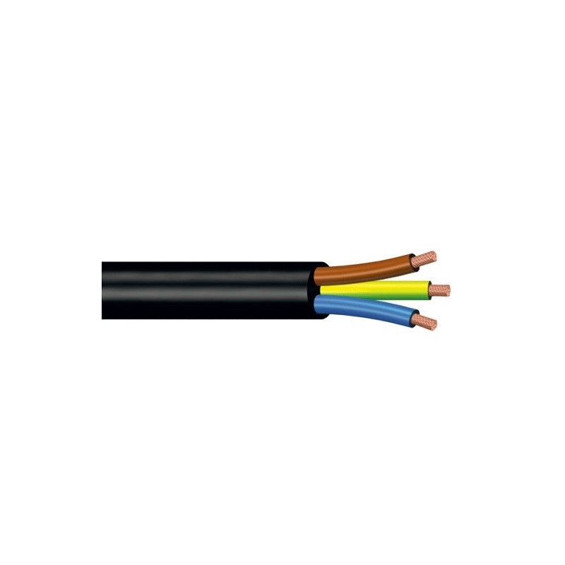 Elettrrico kabel gummiartige black dreipoligem 3x15mmq h05vvf icel imq