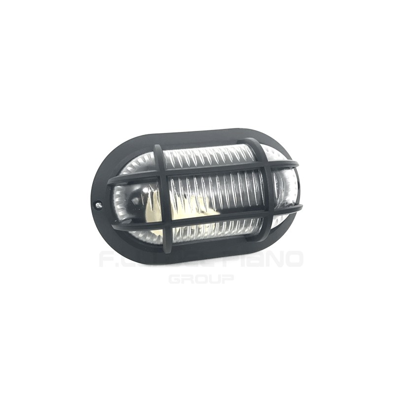 E27 black tortoise-shaped outdoor ceiling light with grid 