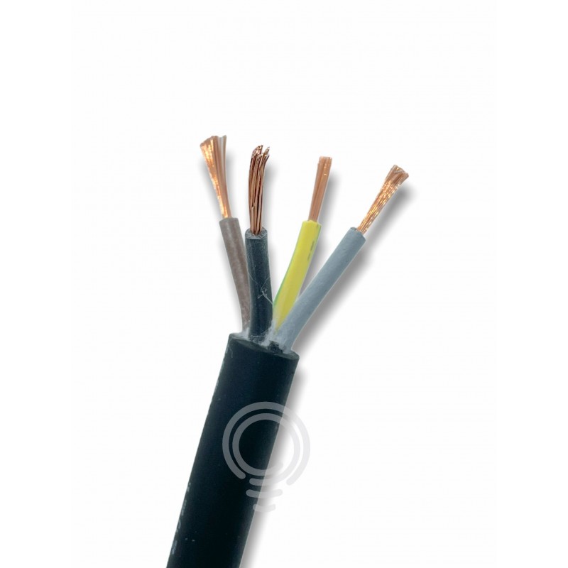 Câble électrique caoutchouté néoprène h07rn-f 4x1,5mmq icel
