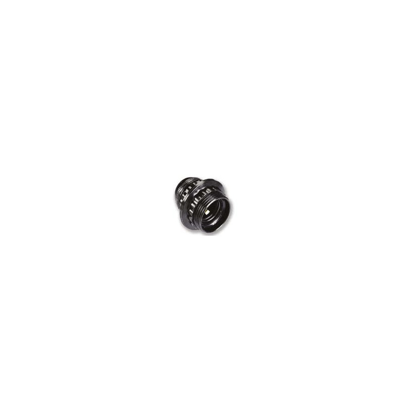 Portalampada E27 resina nero camicia semi filettato