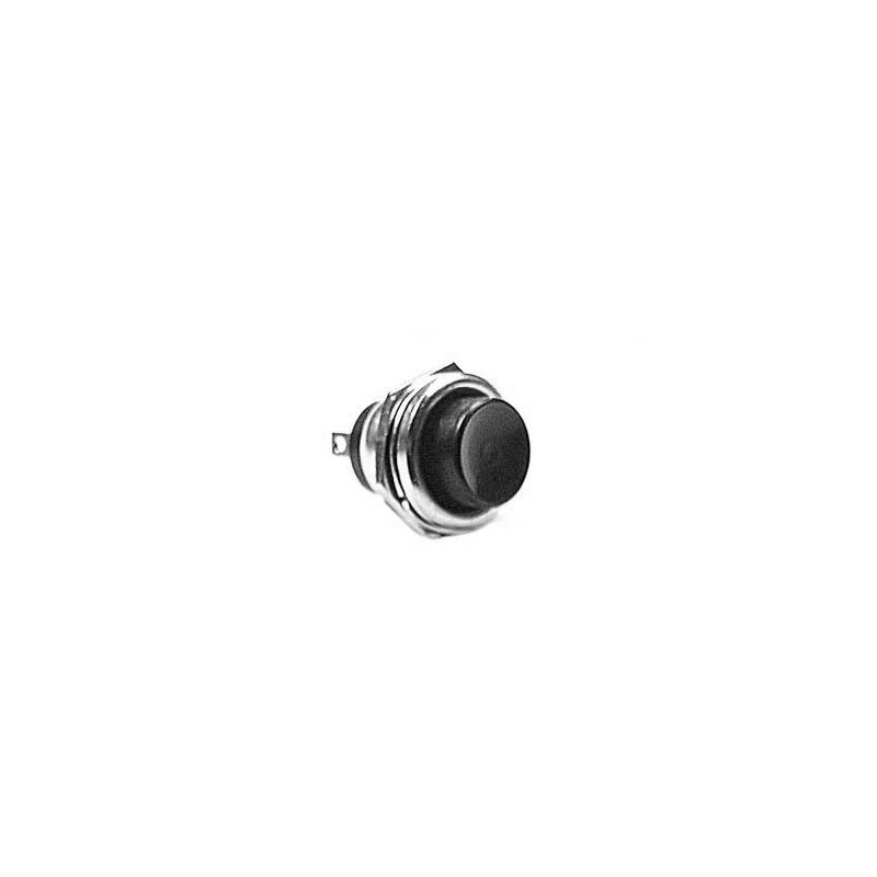 Universal black round flush button 3a 125va n / open
