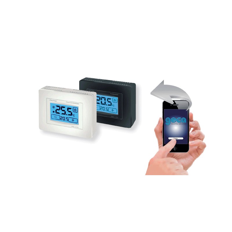 Der thermostat screen-digital mit smartphone-anwendung gsm