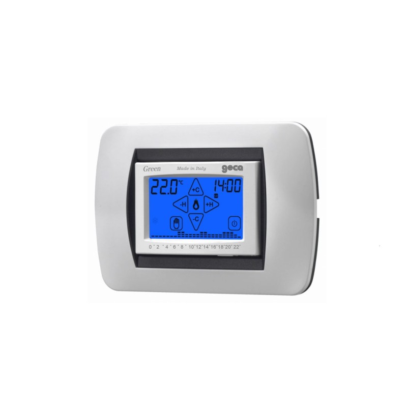 Anthrazitfarbener eingebauter Touchscreen-Chronothermostat 35292240