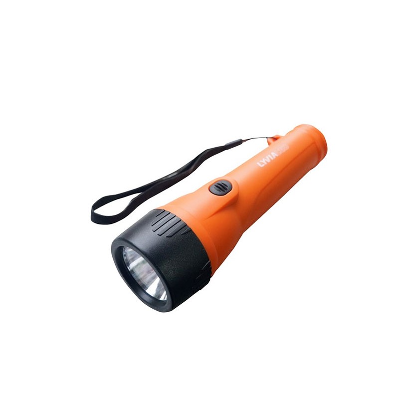 Battery flashlight portable plastic case 3xaa 90m 70lm easy