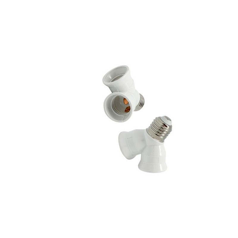 Splitter adapter for 2 edison lamps e27 white 39pa2702