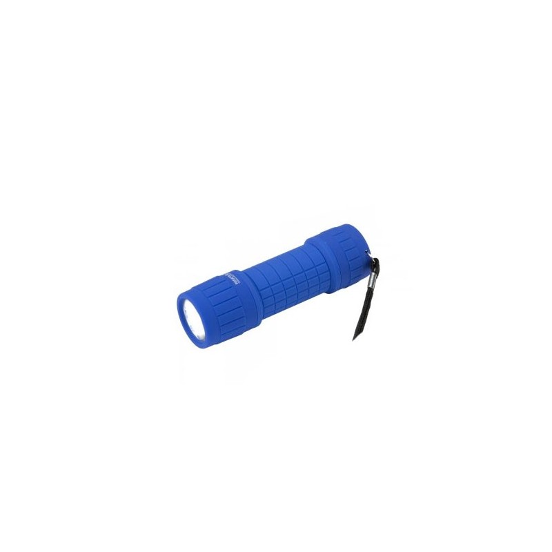 Battery led flashlight in pocket rubber 2w 3xaaa lightweight handy