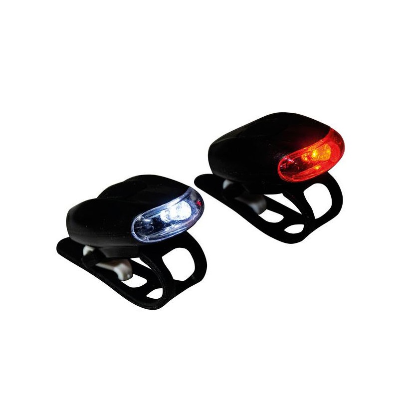 Fahrradbeleuchtungsset bestehend aus zwei ovalen lampen mit 2xlr1130 blitzfunktion
