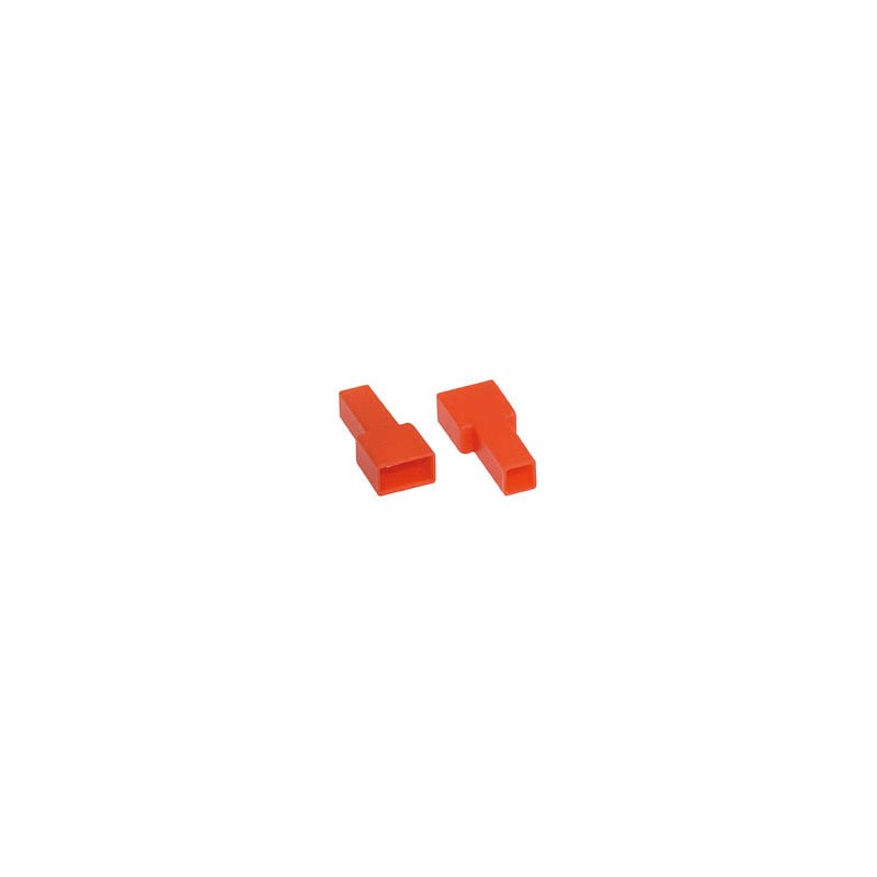 Weibliche rote Kunststoff-Faston-Abdeckung 6,35 382000020