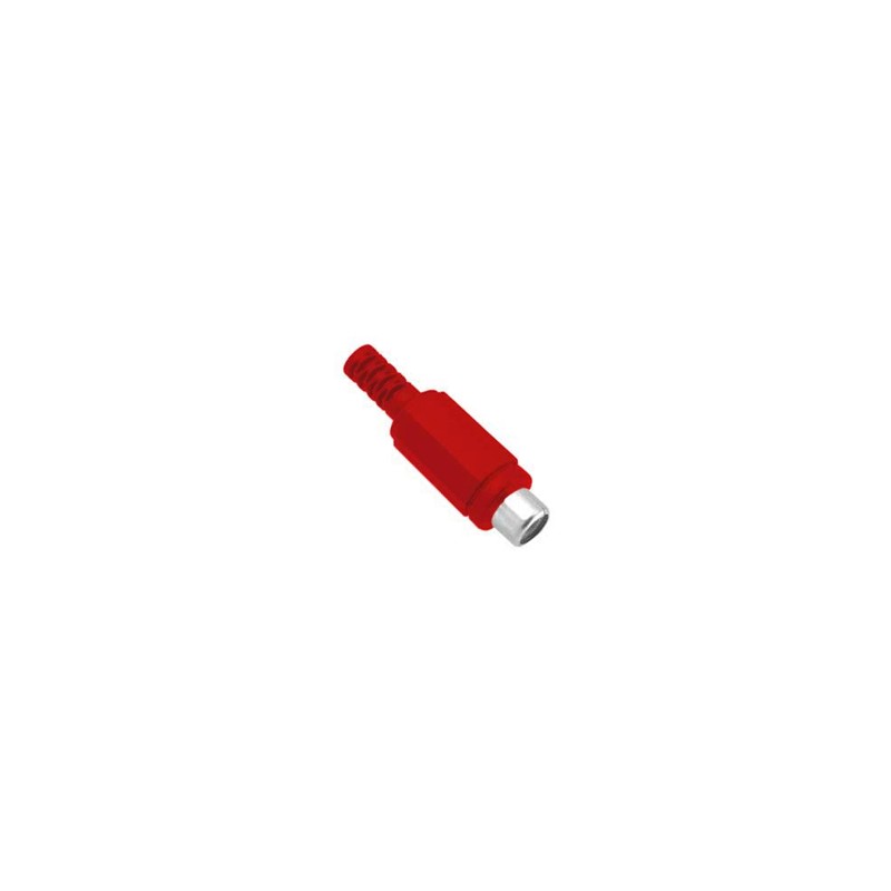 Red plastic rca socket 381002500