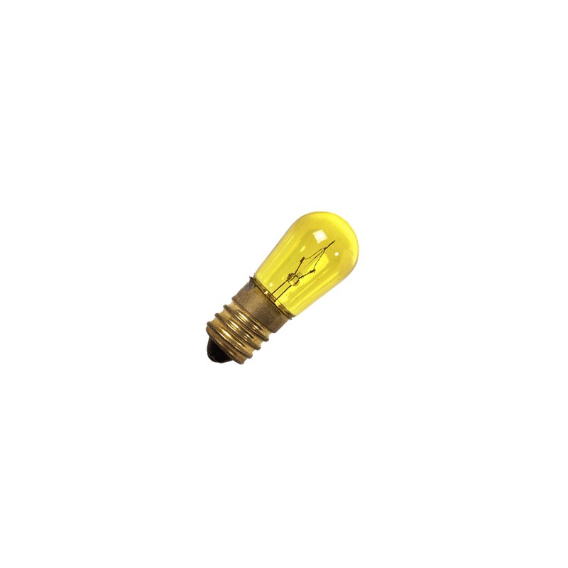 Ampoule à incandescence 19x47 14v 5w colorée jaune e14