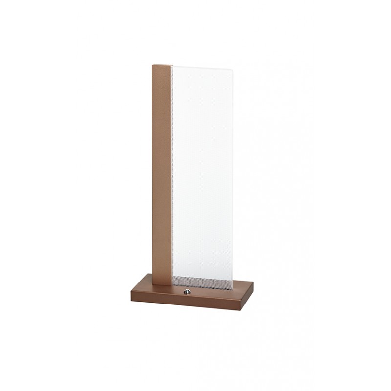 Lampada da tavolo in alluminio verniciato a polvere colore bianco opaco o oro opaco h.37 x 8 x 37 cm