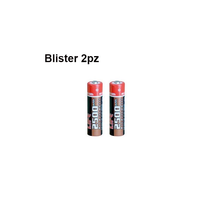 Batteria ricaricabile mini stilo aaa 1,2v 1100mah ni-mh Blister 2pz