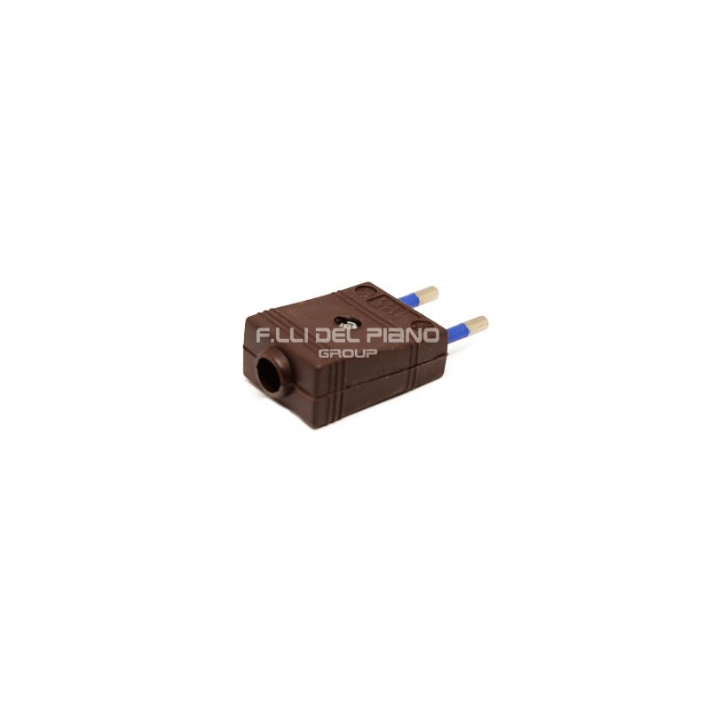 Electric plug 10a 2-pole brown flying for electric cable