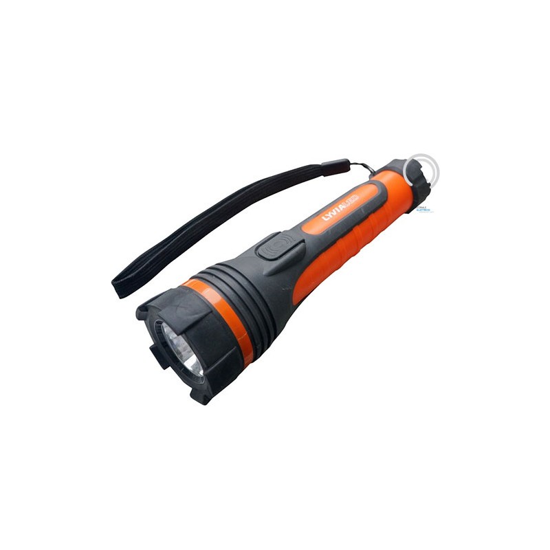 Anti-slip portable shockproof flashlight illuminates 1 led 2x r6 aa