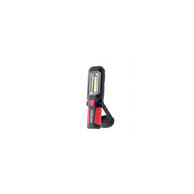 Portable led flashlight case 220lumen emergency light hook 2aa