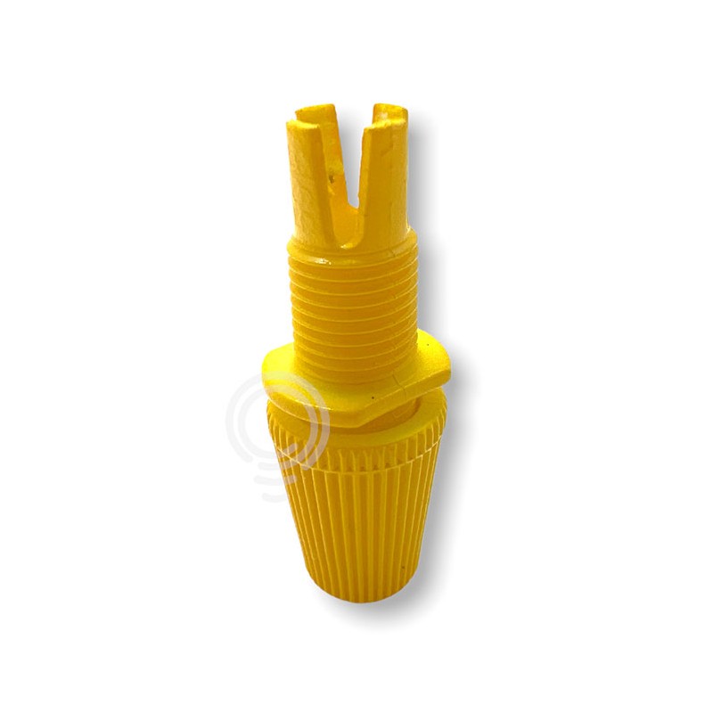 Plastic cable clamp for round electric cable vintge yellow color