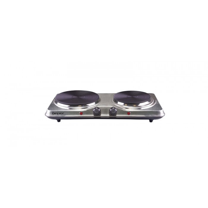 Electric cooker 2 heating plates 1000 1500w 90825 beper