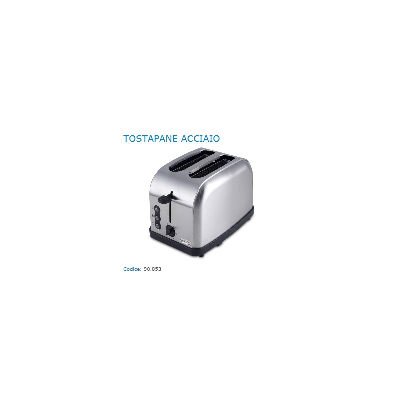 Tostapane scaldafette acciaio toaster 900w 3 funzioni