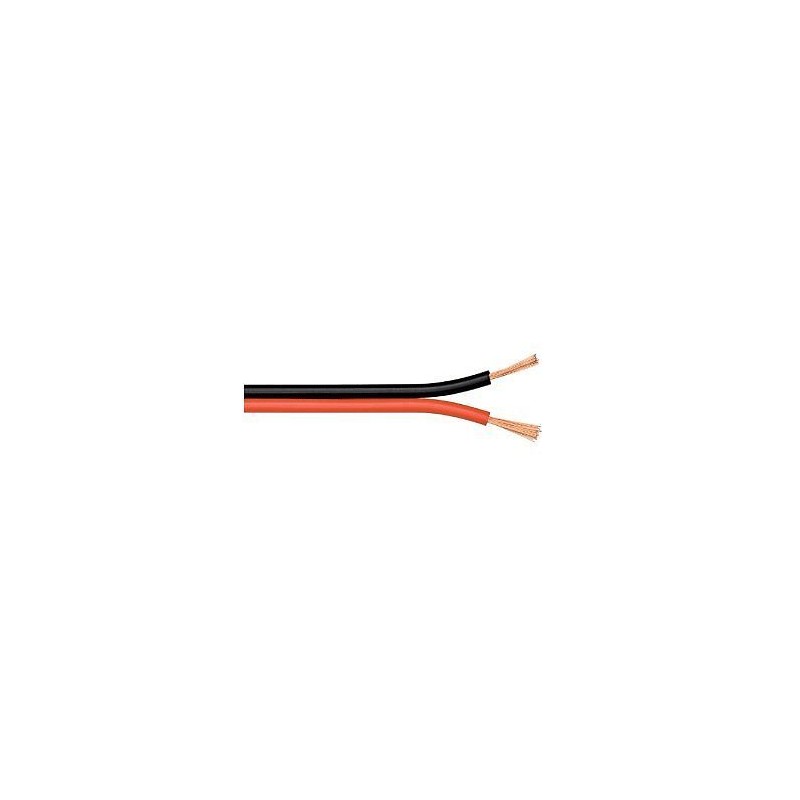 Câble plat électrique rouge / noir bipolaire 2x0,50 cs050rn