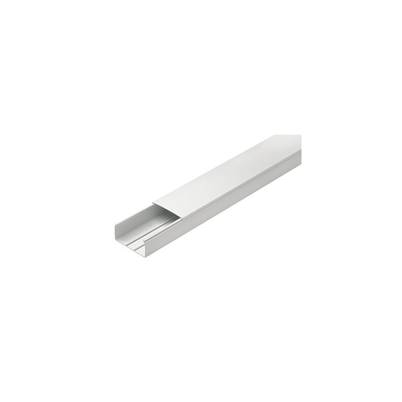 White cable tray 80x40 with cover 2 meter bar by Elettrocanali