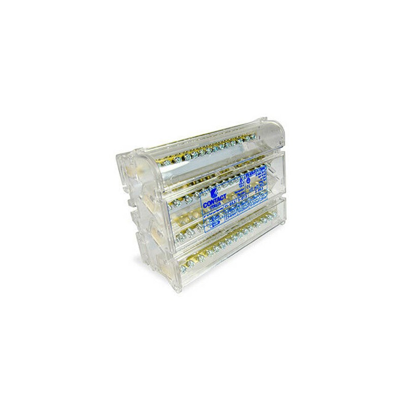 Three-pole electrical distribution terminal block 125a 11 holes