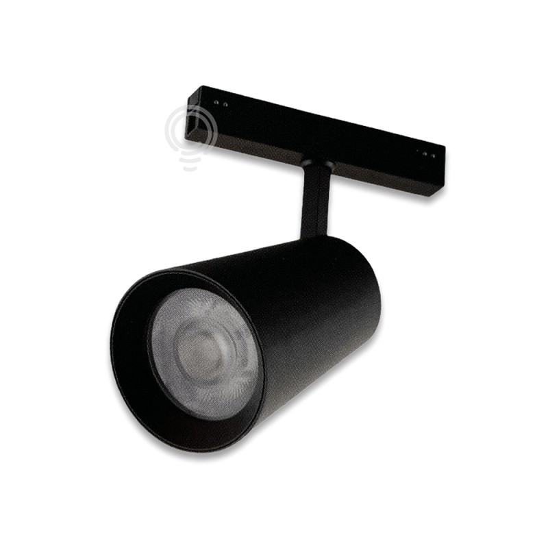 Faretto magnetico a led per sistema davinci nero 30w 3000lm 3000k cri90 16,1x19,7x10cm