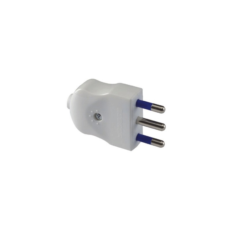 Compact 2-pole electric plug t 05061 16a white