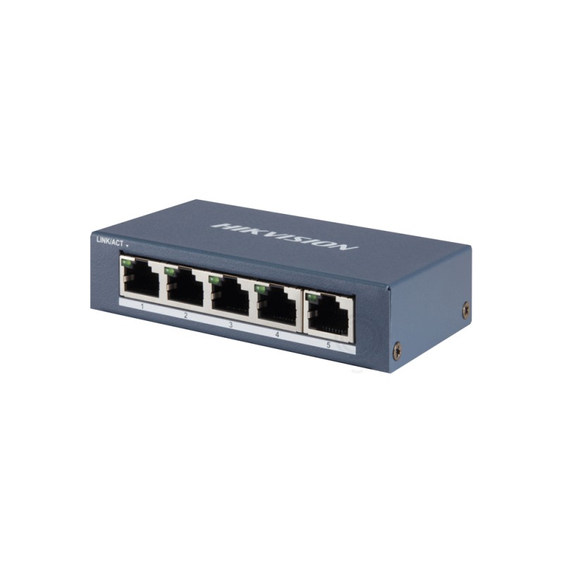 5-Port-Switch 10/100 / 1000m Metall Hikvision
