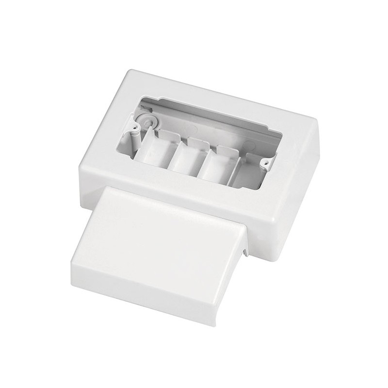 Wall box 4 electrical modules channel skirting boards