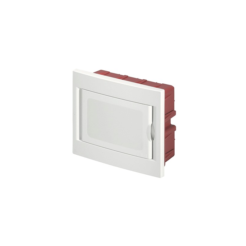 White wall flush-mounting switchboard 8 modules ec63008C