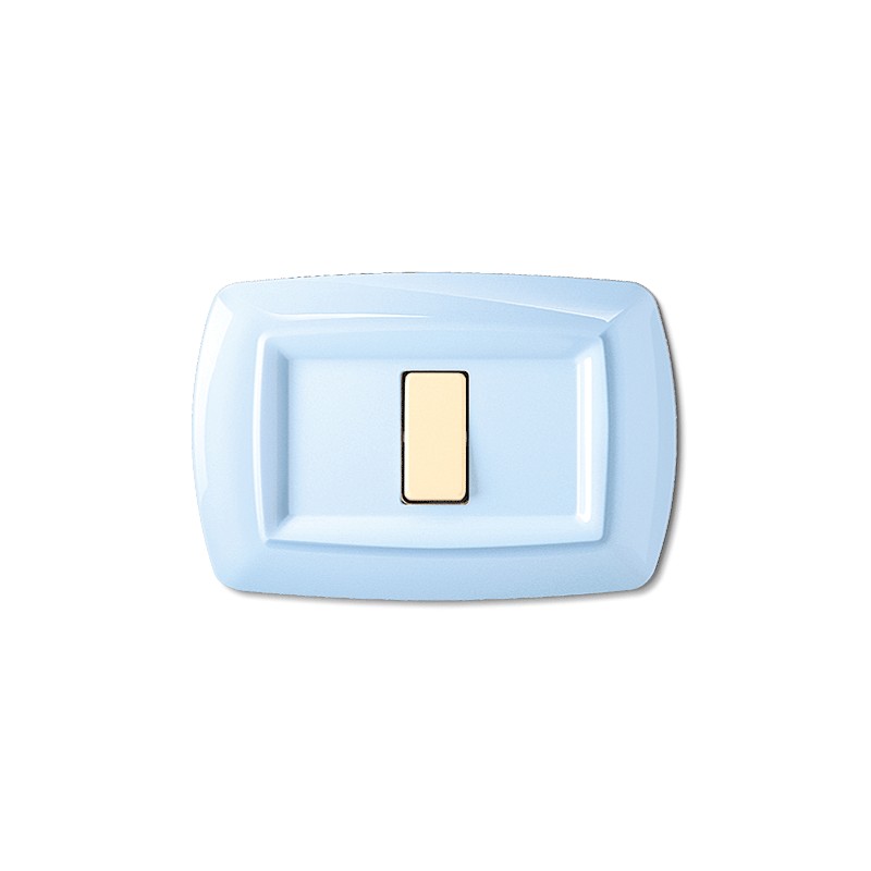 Pastel blue 2-hole round plate magic series 2592pa electrochannels