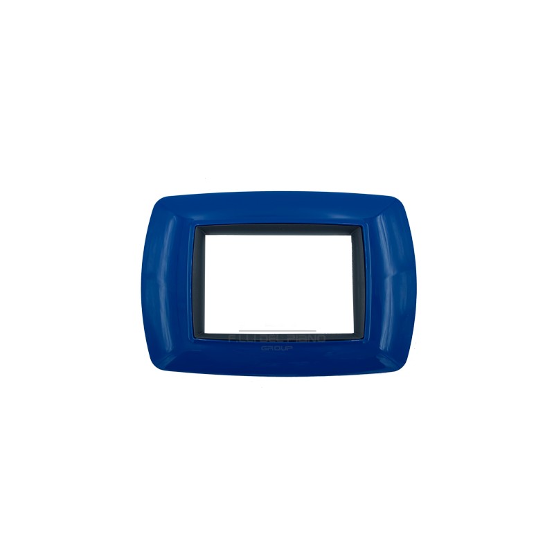 Life-serie 3-loch-platte aus blauem technopolymer, blau