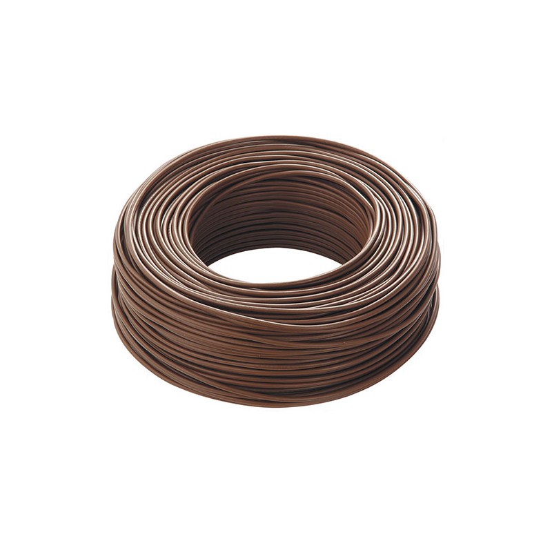 Flexible electric single pole cable imq brown 25mm icel fs1725mr