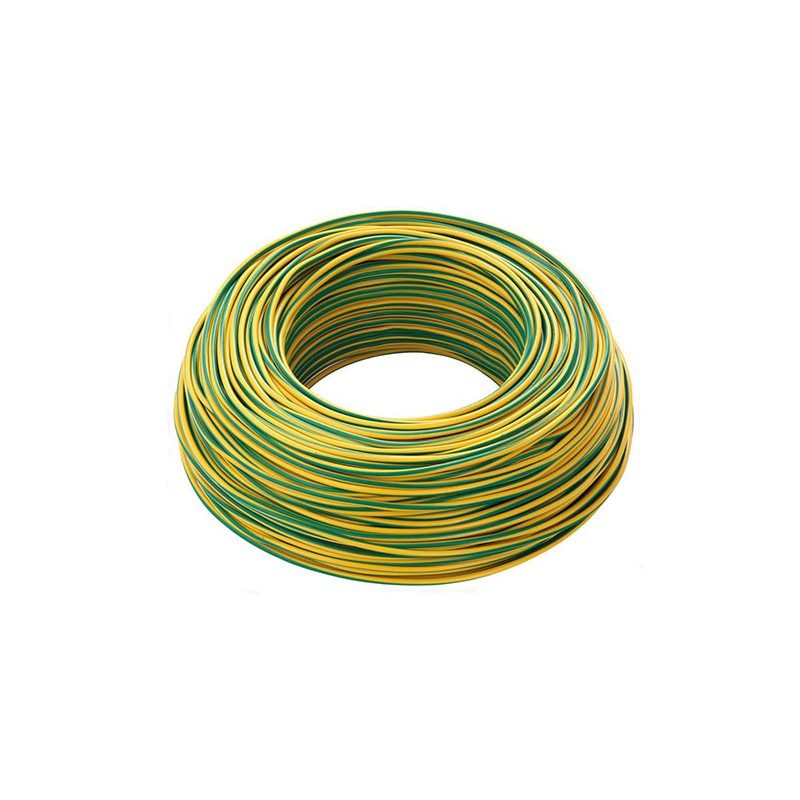 Unipolar flexible electric cord imq 6mmq yellow green icel fs176gv
