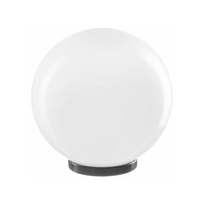 Lamp post sphere opal outdoor d400 ip44 e27 with black base illuminates