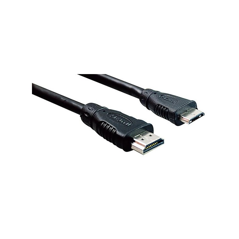Audio-video-kabel hdmi typ c hdmi-stecker 1,5 meter schwarz 1080p 3d