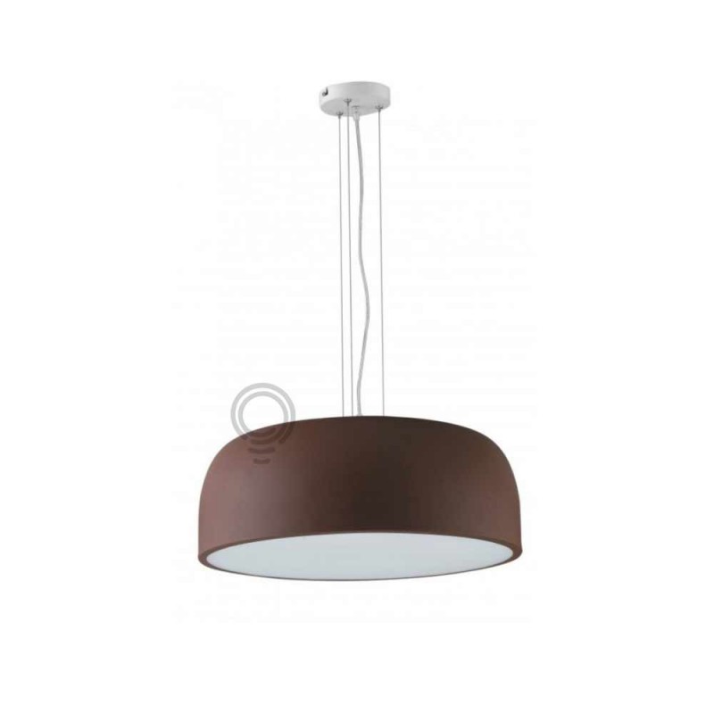 Suspension metal bistrot 4xe27 bronze color d.52