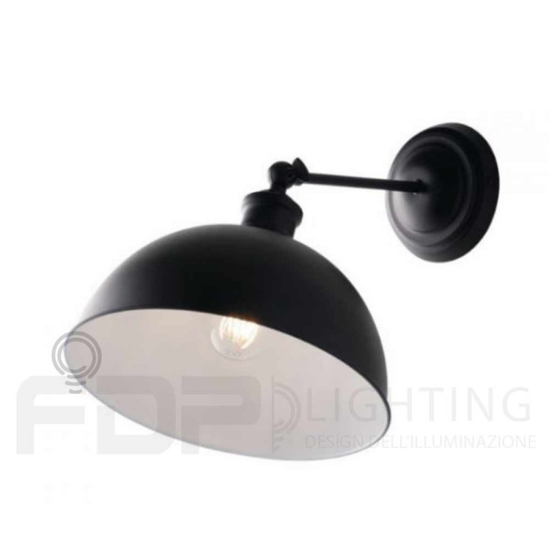 Vintage lighting wall lamp charleston black 1xe27 20x23x27,5cm