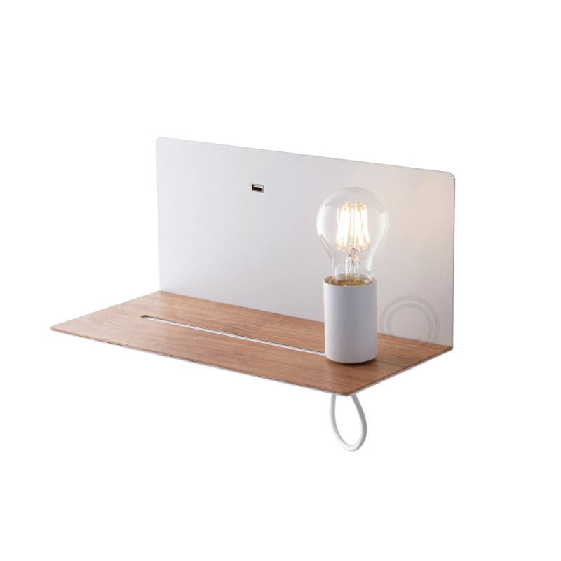 Applique Flash White Usb 1Xe27 33X15X18Cm