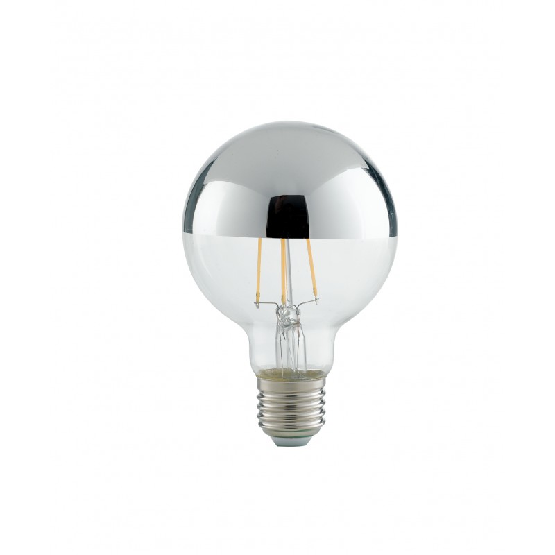 LED chrome filament bulb e27 7w 680lm 4000k 180 80 * 122mm 15000h cri80