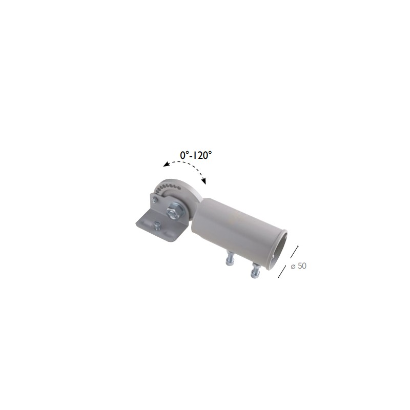 Eisenadapter für straßenbeleuchtung led-anschluss d.60