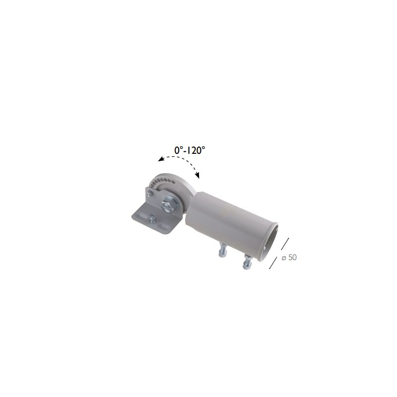 Iron adapter for road lighting led connection d.60