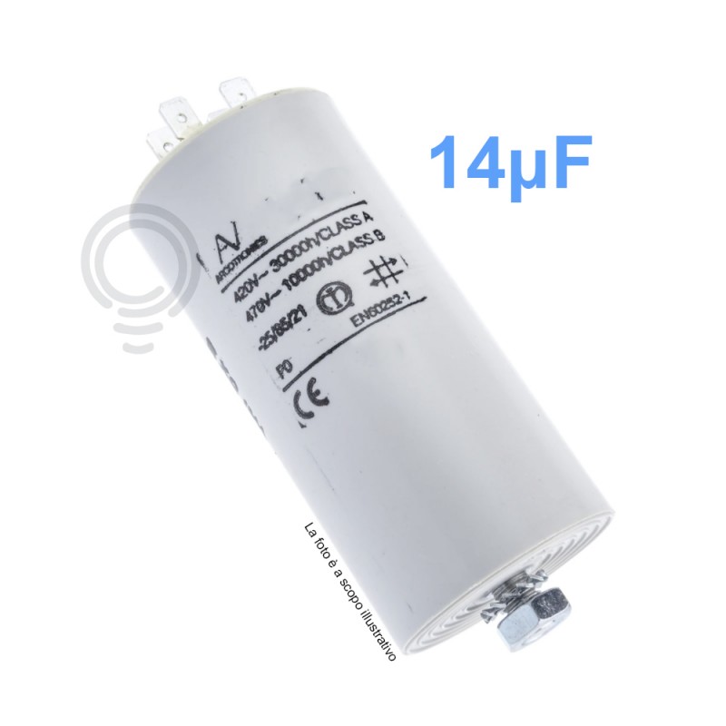 Electric motor capacitors starting ignition 14mf 400/450