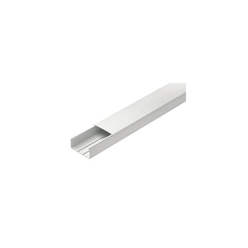 White mini-channel cover 15x17 mc1517b 2-metre bar from Elettrocanali