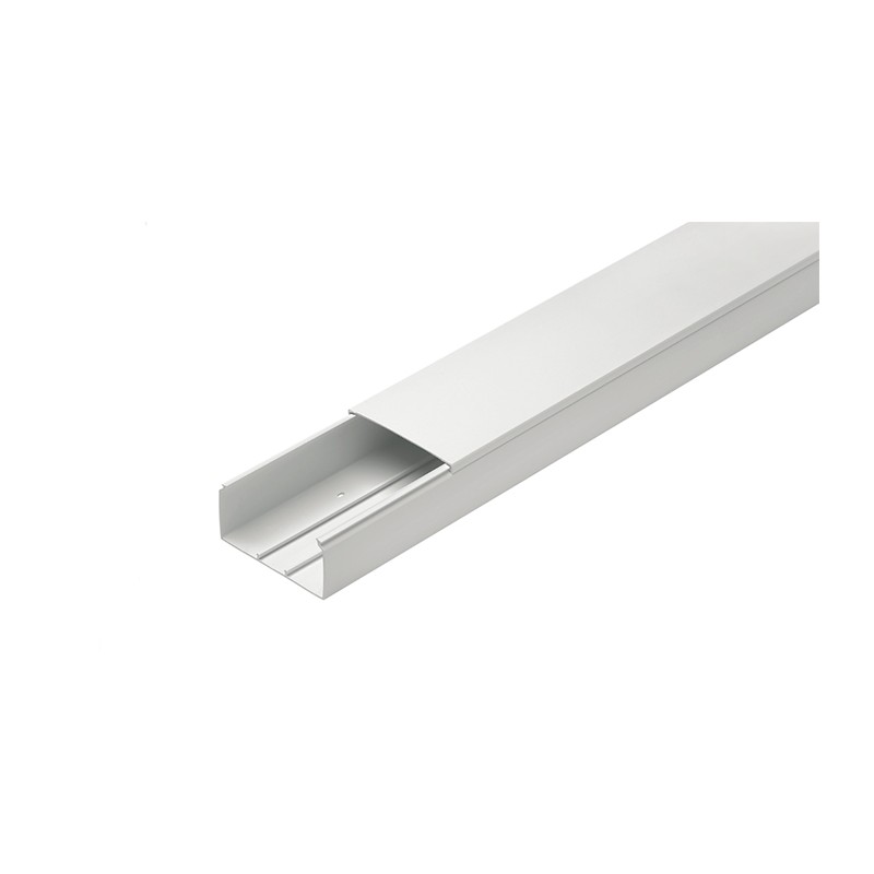 Mini trunking for electrical cables, white cover 20x10, 2 meter electrical trunking