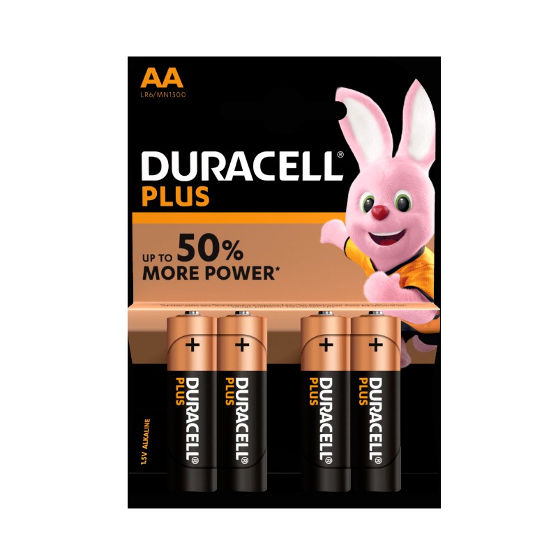 Duracell plus 1,5v aa alkaline long life battery mn1500