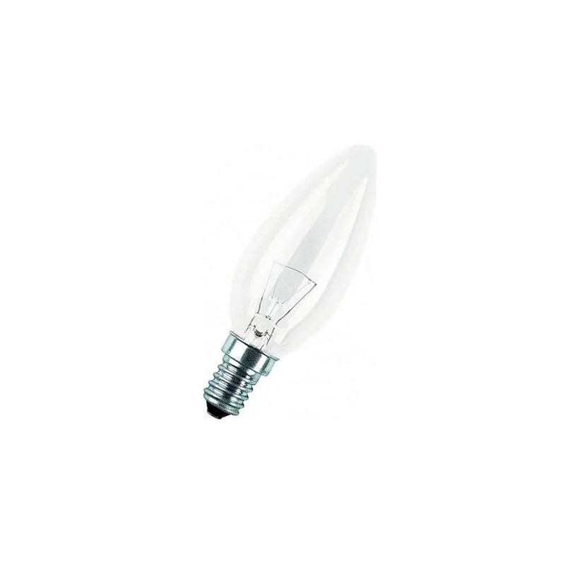 Light olive incandescent lamp 40w e14 230v clear glass