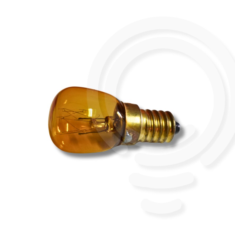 Lampada incandescenza piccola pera gialla 3c e14 230v tubolare